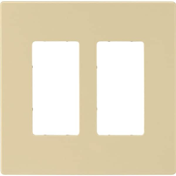 Eaton Ivory 2-Gang Decorator/Rocker Wall Plate (1-Pack)