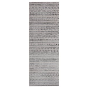 Cascades Yamsay Grey 2 ft. 7 in. x 7 ft. 2 in. Runner Rug