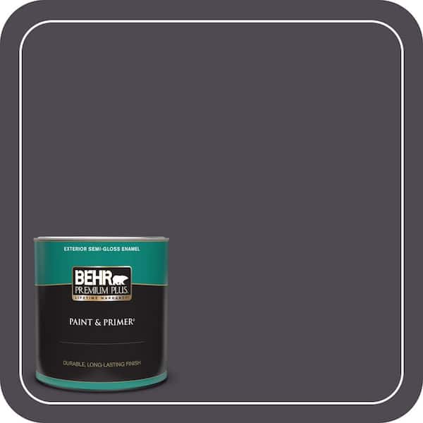 BEHR PREMIUM PLUS 1 qt. #MQ5-01 Extravagance Semi-Gloss Enamel Exterior Paint & Primer