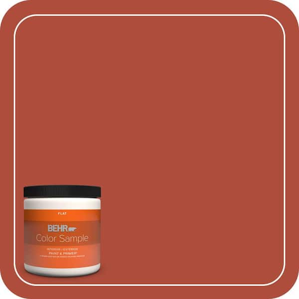 BEHR PREMIUM PLUS 8 oz. #MQ4-35 Torch Red Flat Interior/Exterior Paint & Primer Color Sample