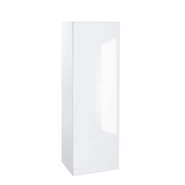 Cambridge Quick Assemble Modern Style, White Gloss 9 x 42 in. Wall Kitchen Cabinet (9 in. W x 12 D x 42 in. H)