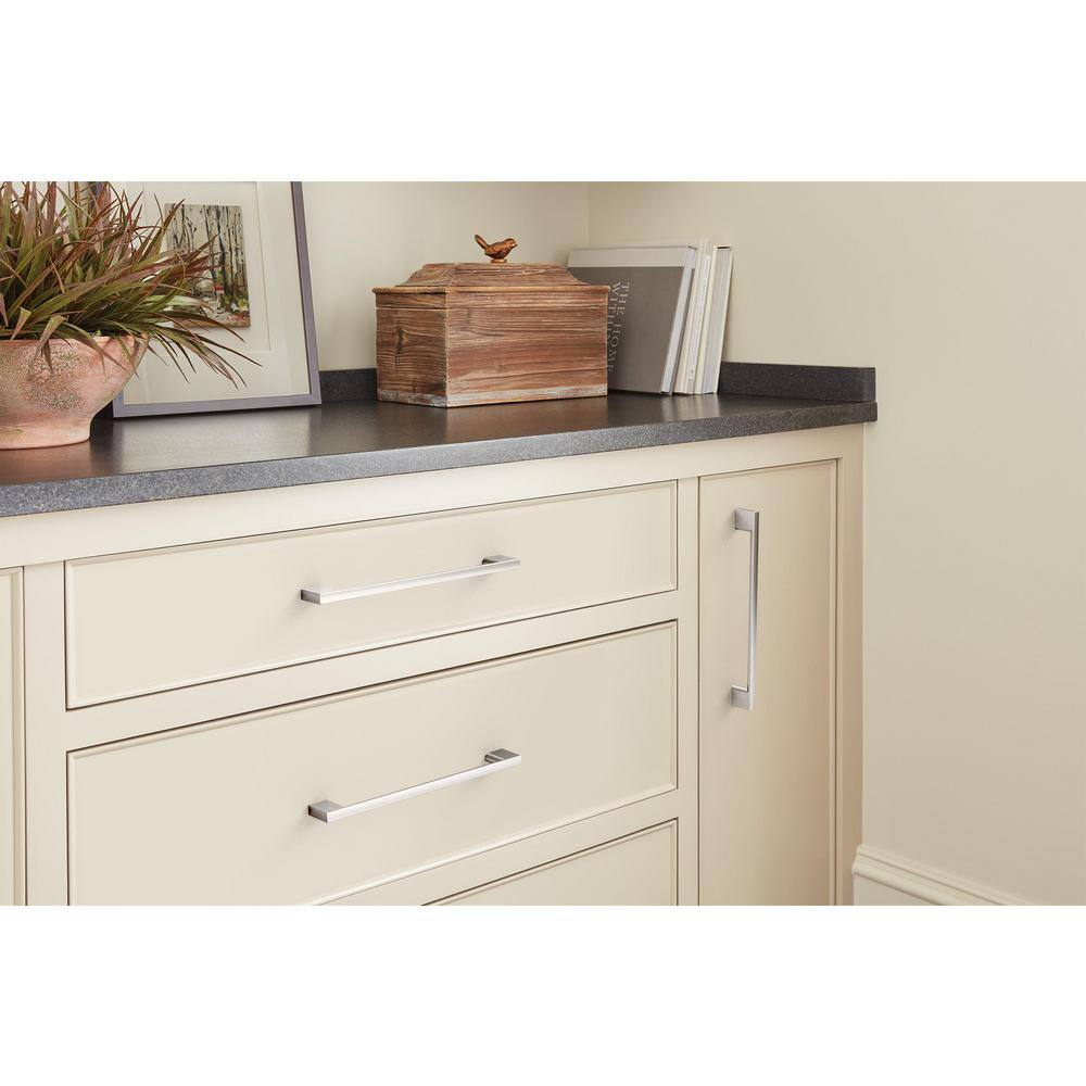 Polished Chrome Modern Cabinet Pulls with Mounting Hardware, 10 Pack