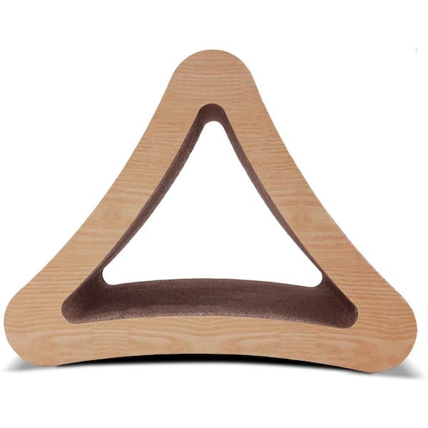 Foobrues ScratchMe 3-Sided Triangle Cat Scratching Post Scratcher Cardboard