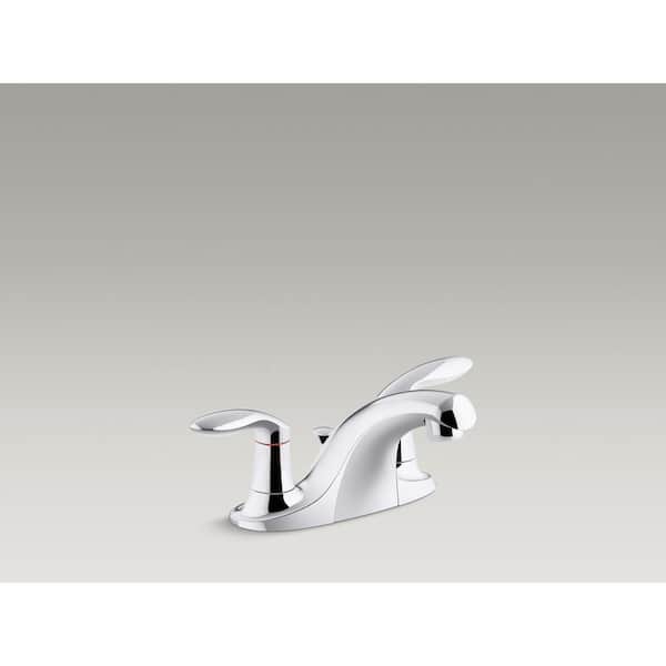 KOHLER Coralais 4 in. Centerset 2-Handle Bathroom Faucet with