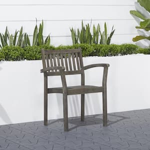 Renaissance Stacking Wood Outdoor Dining Chair (2-Pack)