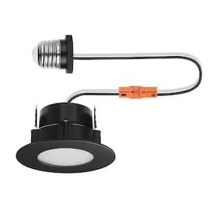 Slim 4 in. Retro Fit Selectable Color Recessed Integrated LED Black