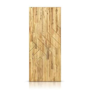 30 in. x 96 in. Hollow Core Weather Oak Stained Solid Wood Interior Door Slab