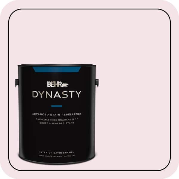 BEHR DYNASTY 1 gal. #100A-2 Be Mine Satin Enamel Interior Stain-Blocking Paint and Primer