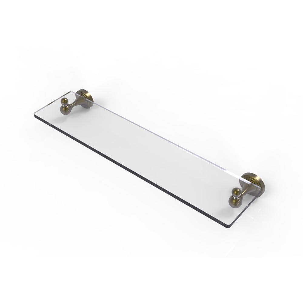 Allied Brass Shadwell Collection 22 in. W Glass Vanity Shelf with Beveled  Edges in Antique Brass SL-1-22-ABR The Home Depot