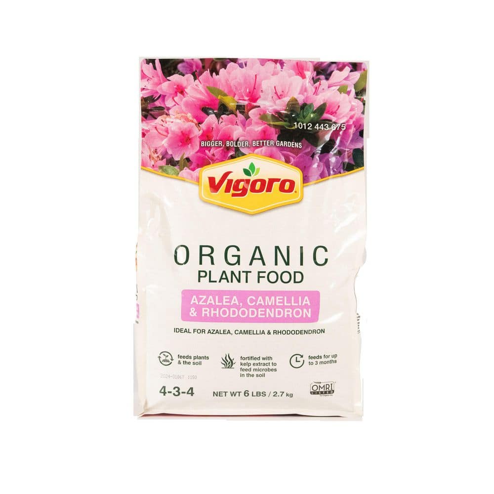Vigoro 6 lb. Organic Azalea, Camellia, and Rhododendron Plant Food 4-3-4  P0017 - The Home Depot