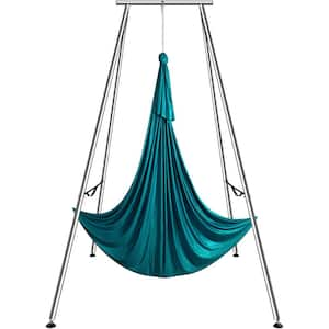 Aerial Yoga Frame and Yoga Hammock 9.67 ft. H Professional Yoga Swing Stand Comes with 6.6 Yards Aerial Hammock, Green