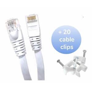 Smart TVs Xbox 360/One etc RJ45 CAT6 Ethernet Network Cable Cord for Routers Blue Printers Case Safety 1 x 75 ft Playstation 3/4