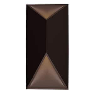 Indio 12-in 1-Light 11-Watt Bronze Integrated LED Exterior Wall Sconce