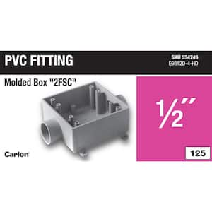 2-Gang 32 cu. in. 1/2 in. PVC Type FSC Box