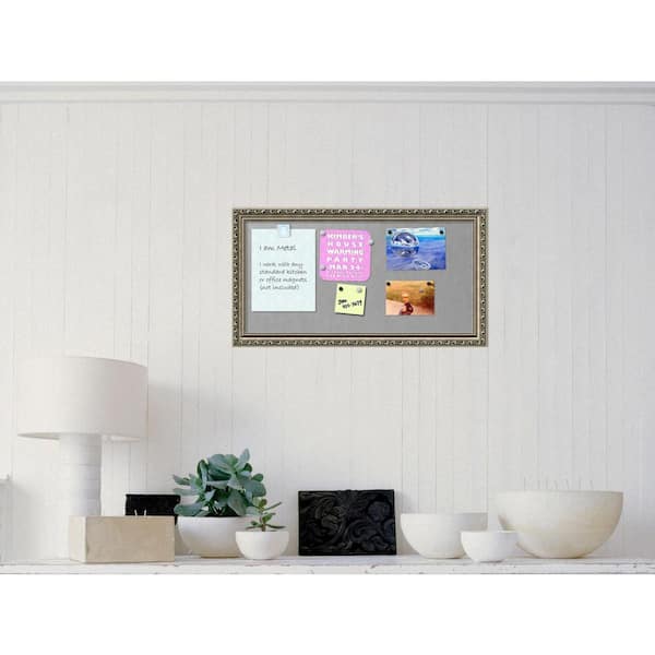 Derive Ugyldigt lodret Amanti Art Parisian Silver Wood 27 in. W x 15 in. H Framed Magnetic Board  DSW3908299 - The Home Depot