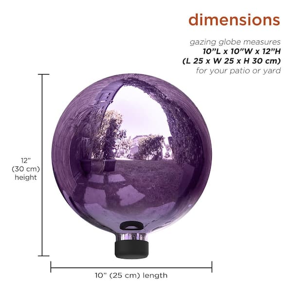 Alpine Corporation 10 in. Dia. Outdoor Electric Glass Gazing Ball