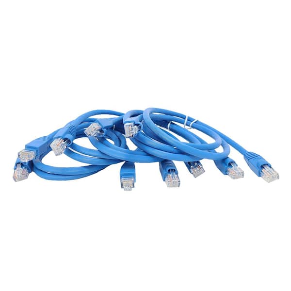 Micro Connectors, Inc 3 ft. Cat 6A 10GB UTP Cable, Blue (5 per box)