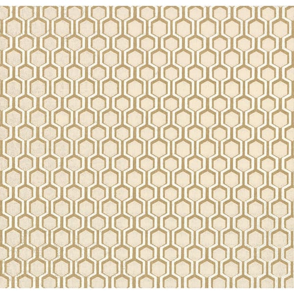 York Wallcoverings Ronald Redding Gold Bee Sweet Paper Unpasted Matte Wallpaper 27 in. x 27 ft.