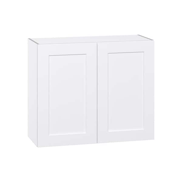 J COLLECTION Roseland 36 in. W x 14 in. D x 30 in. H Assembled Shaker Wall Kitchen Cabinet in Warm White