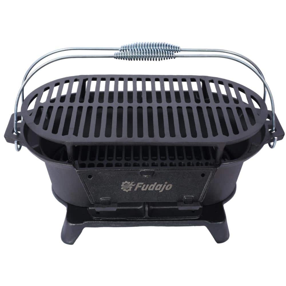 Outdoor Heavy Duty Steel Portable Charcoal Wood Fired Double-Layer Grill in Black price history on PriceWatchPro