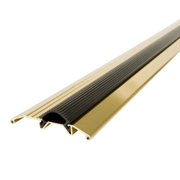 3-3/4 in. x 3/4 in. x 72 in. Gold Aluminum and Vinyl Heavy-Duty Low-Profile Threshold