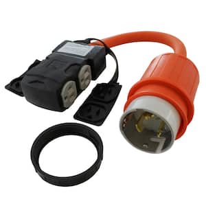 1.5 ft. SS2-50P Marine Plug to (4) Home Outlets with 20 Amp Breaker
