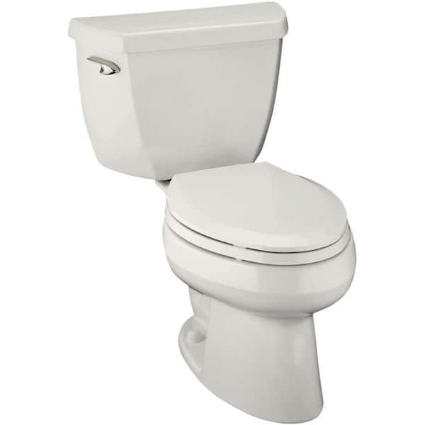 KOHLER Wellworth Classic 2-Piece 1.6 GPF Elongated Toilet in White-DISCONTINUED