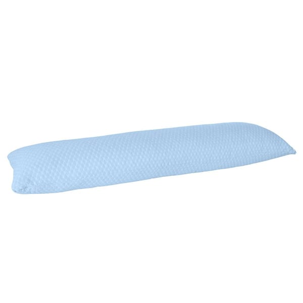 Lavish Home Blue Hypoallergenic Memory Foam Body Pillow with Removable Cover