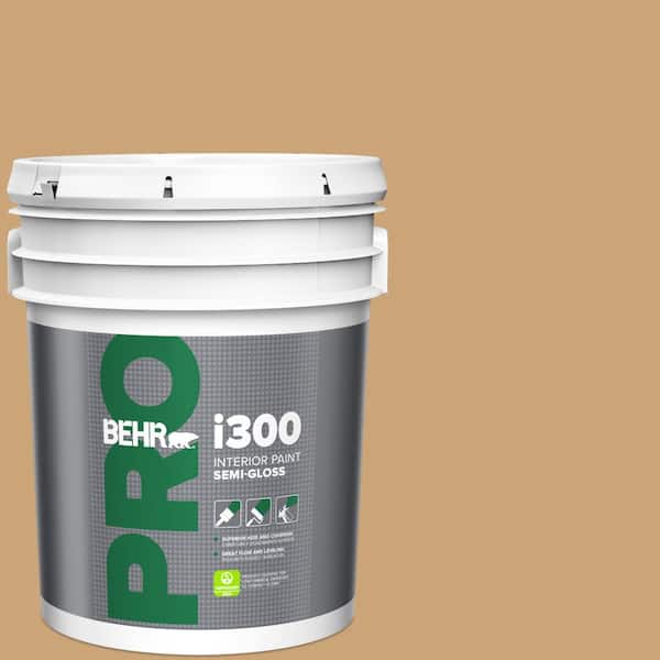 BEHR PRO 5 gal. #HDC-AC-13 Butter Nut Semi-Gloss Interior Paint