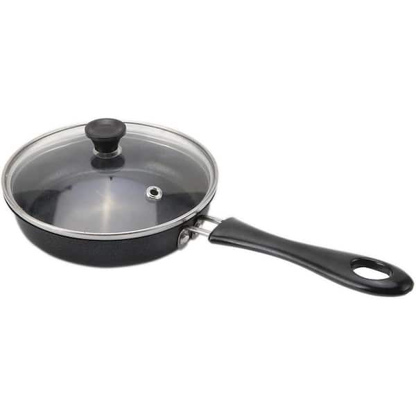 Stainless Steel 4.7 in. Nonstick Mini Egg Frying Pan Omelette Pans Coating Stainless Steel with Lid Heat-Resistant