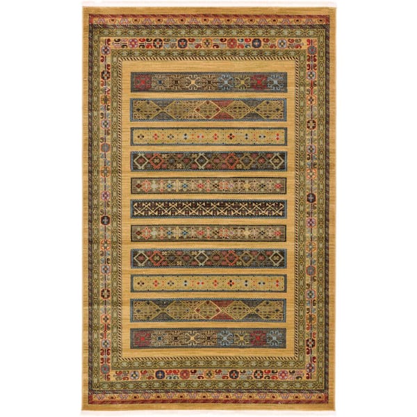 Unique Loom Fars Pasadena Tan 5' 0 x 8' 0 Area Rug