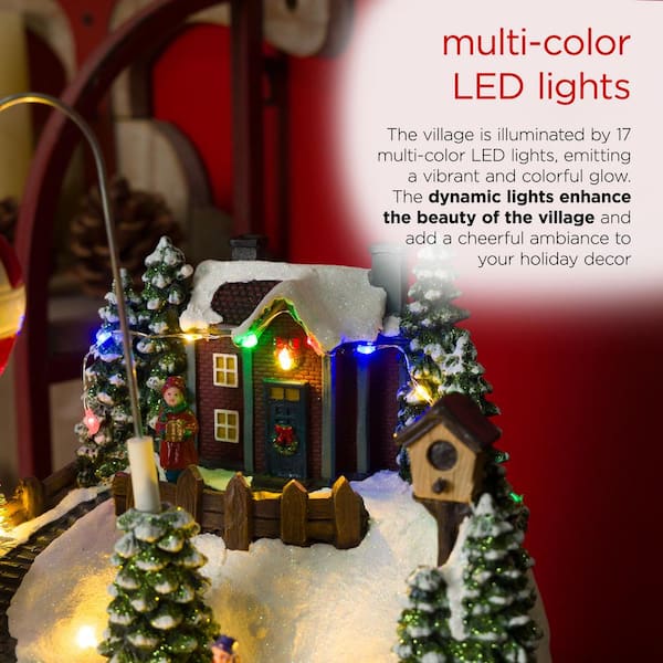 Alpine Corporation Animated Christmas Village with Train