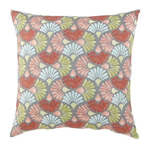 18 in. x 18 in. Tear Floral Square Outdoor Throw Pillow