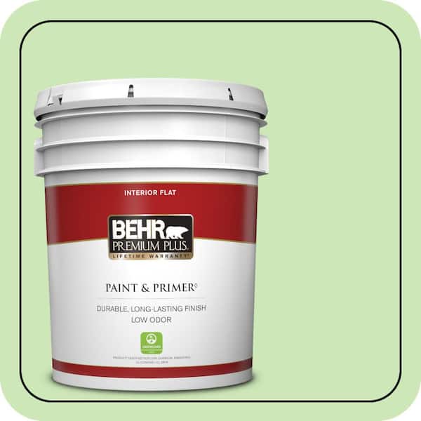BEHR PREMIUM PLUS 5 gal. #430A-3 Fairway Mist Flat Low Odor Interior Paint & Primer