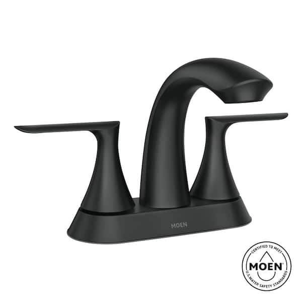 Findlay 4 in. Centerset Double-Handle Bathroom Faucet in Matte Black
