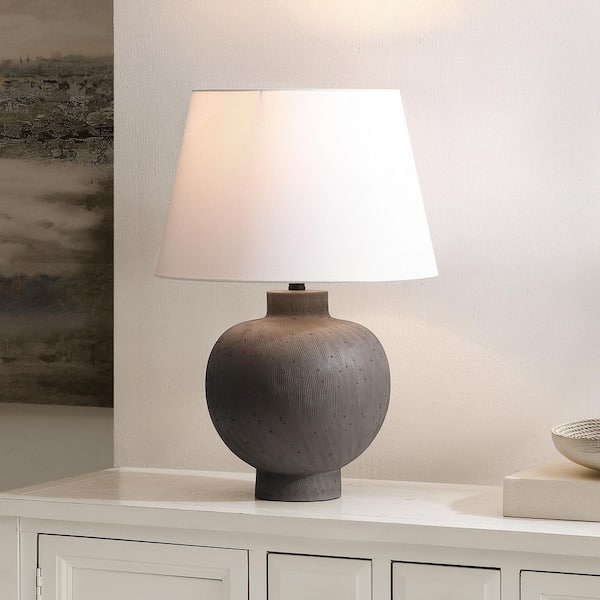 Benita 21.75 in. Gray Table Lamp