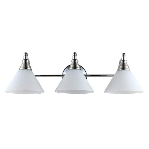 Panya 3-Light Nickel/Clear Indoor Sconce