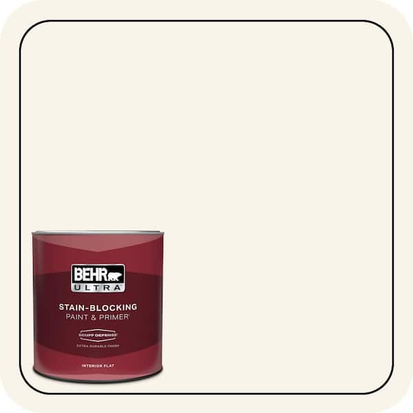 BEHR ULTRA 1 qt. Designer Collection #DC-005 Natural White Extra Durable Flat Interior Paint & Primer