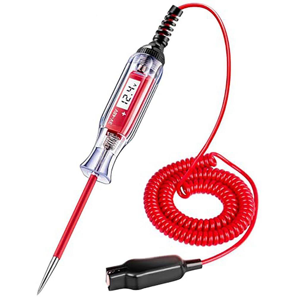 Heavy Duty 3-48-Volt Digital LCD Automotive Circuit Tester DC Test Light with 140 in. Extended Spring Wire price history on PriceWatchPro