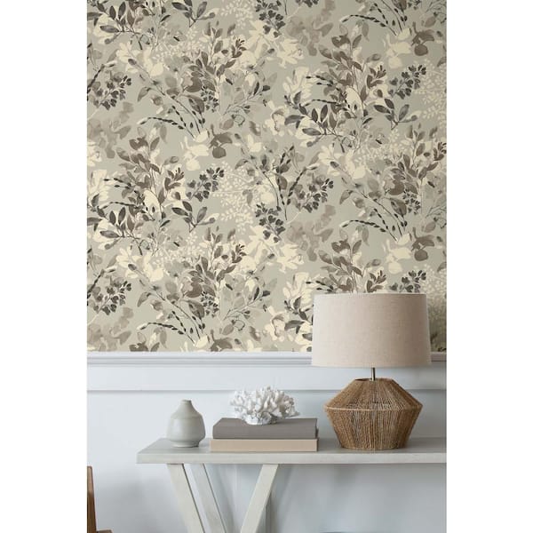 Willow Wood Mist Botanical Vinyl Peel and Stick Wallpaper Roll (Covers 30.75 sq. ft.)