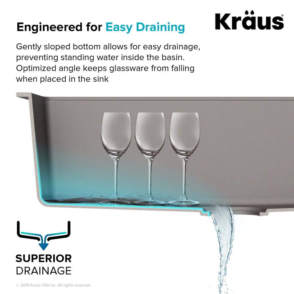 White Granite Dual Bowl Drop-In Kitchen Sink with Strainers