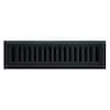 Hampton Bay 2 in. x 12 in. New York Modern Floor Register in Matte Black