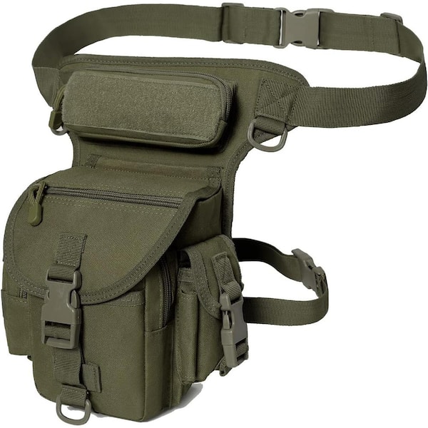 ITOPFOX Metal Detecting Drop Leg Pouch Bag Tactical Drop Leg Pouch Bag for Outdoor Metal Detector Accessory in Green Color H2SA04 3OT027 The Home Depot