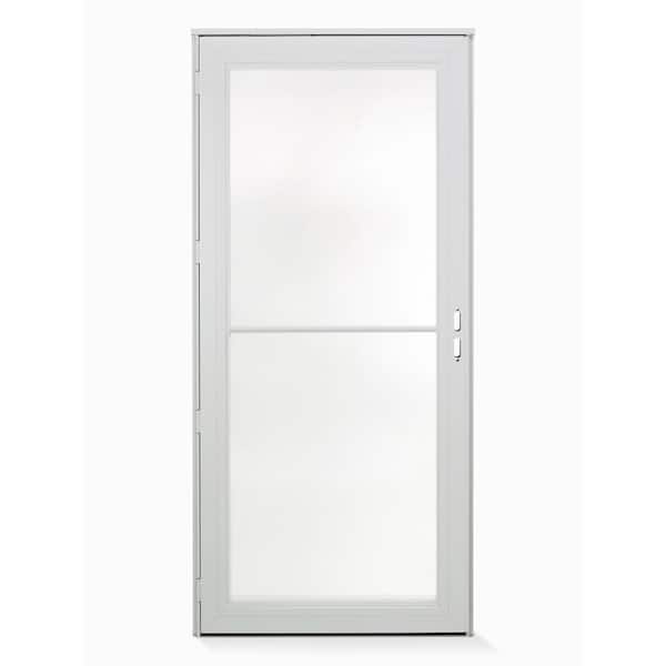 Andersen 4000 Series 32 in. x 80 in. White Right-Hand/Outswing Full View Retractable Aluminum Storm Door