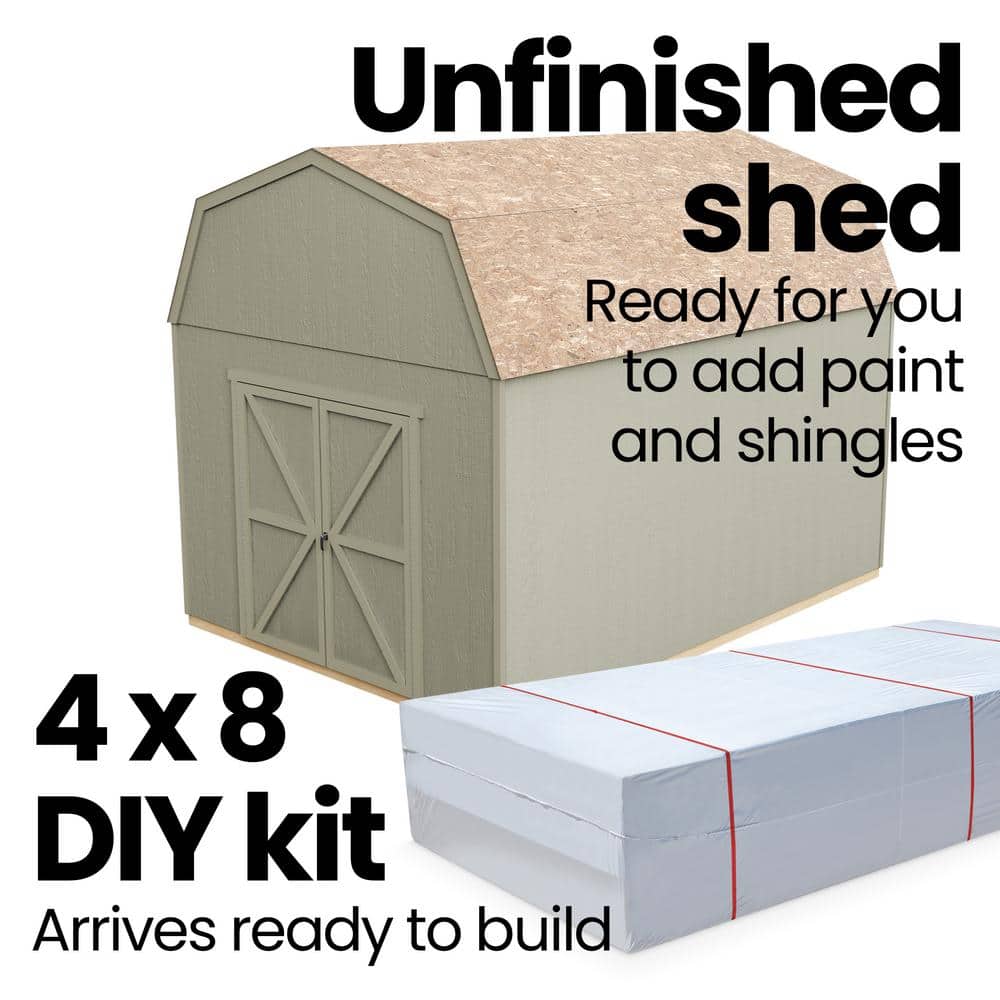 Braymore 10' x 12' Blue Wood Storage Shed with Shelving