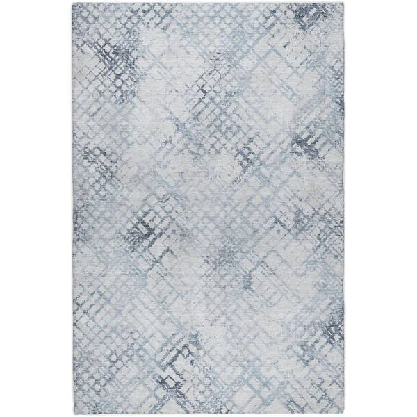 Dream Shag Premium Machine Washable Abstract ADS824 Blue 10 ft. x 14 ft. Area Rug
