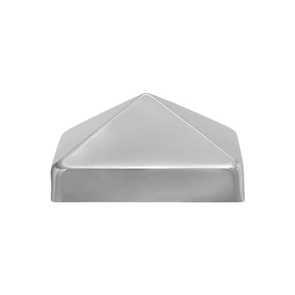 Protectyte 6 in. x 6 in. Stainless Steel Pyramid Slip Over Fence Post Cap