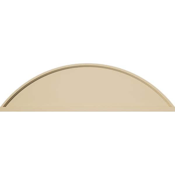 38-in W x 10-1/2-in H x 2-in P Segment Arch Smooth Signature Urethane Pediment, Primed Tan