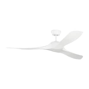 Edge Coastal 60 in. Indoor/Outdoor Matte White Ceiling Fan with Handheld Remote, 6-Speeds and Reverse