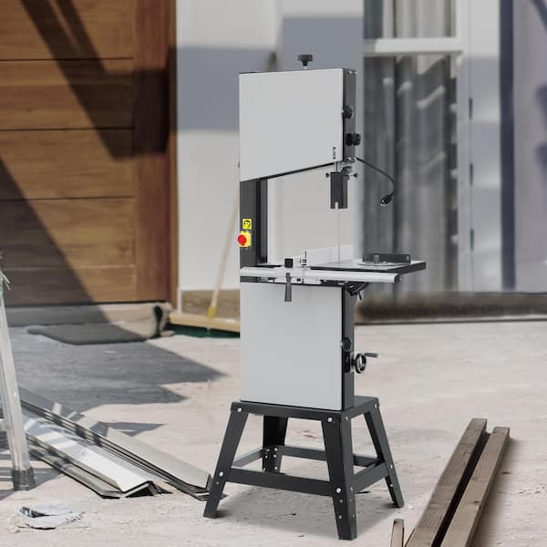 Band Saw, 440-846 RPM, 1100W, 1-1/2HP, 110-V, with Stand, Work Light, 109.45 in. Steel Power Tool for Metal Flooring